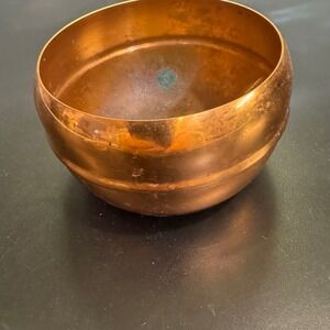 Coppercraft Guild Small Footed Bowl Home Decor 3.75in Copper Vintage MCM Taunton